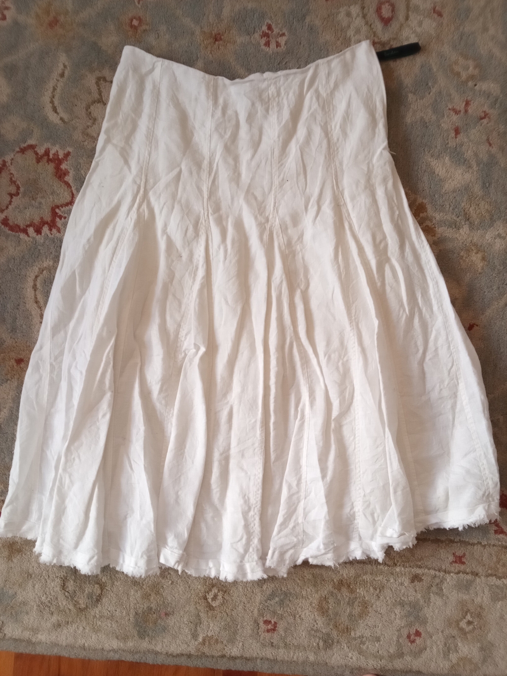 Women’s White A-Line Cotton Skirt